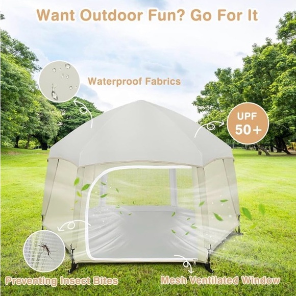 Portable Toddler Playpen / Tent Removable Indoor and Outdoor with Travel Bag, - Picture 3 of 15